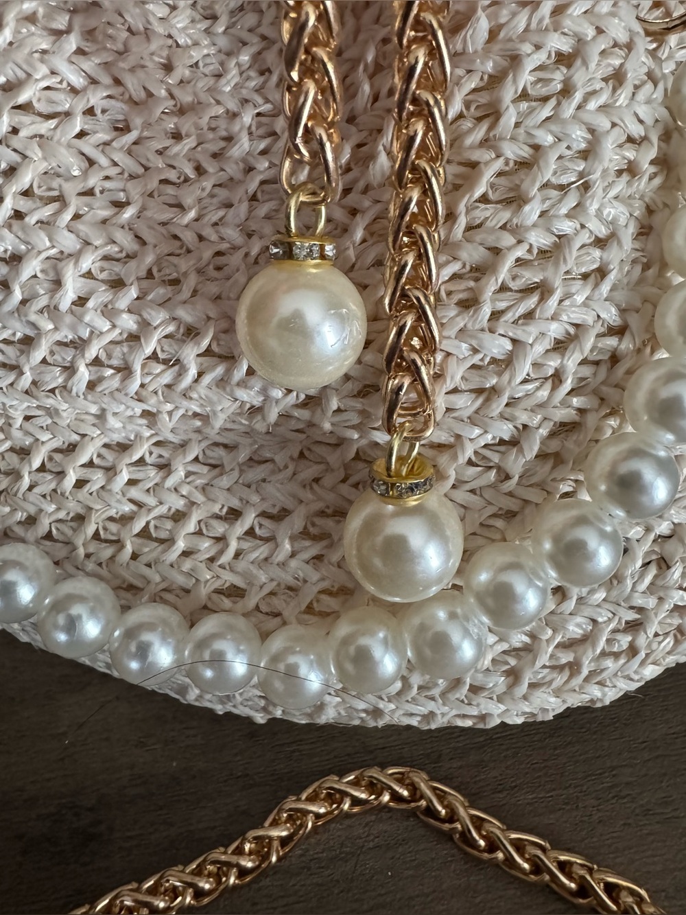 NWT Cream Raffia Crossbody Bag Fancy - Picture 3 of 6